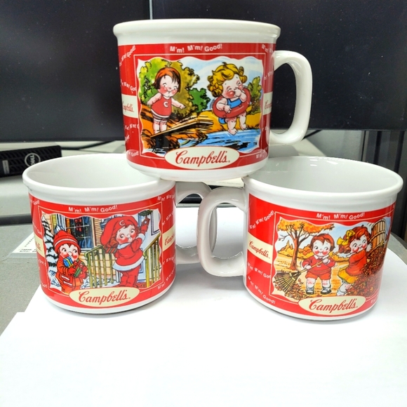Vintage Campbells Kids Soup Mugs Set of